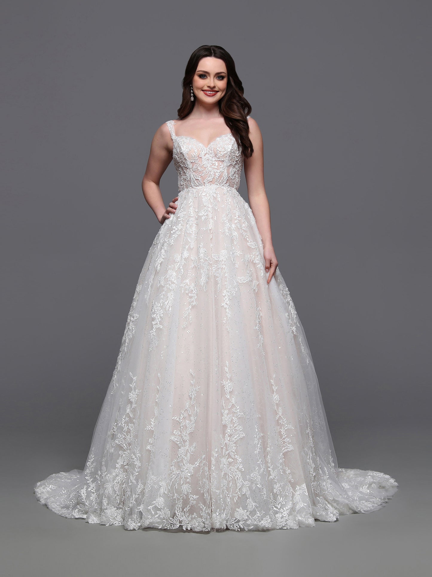 50879- Soft Tulle/Beaded Lace