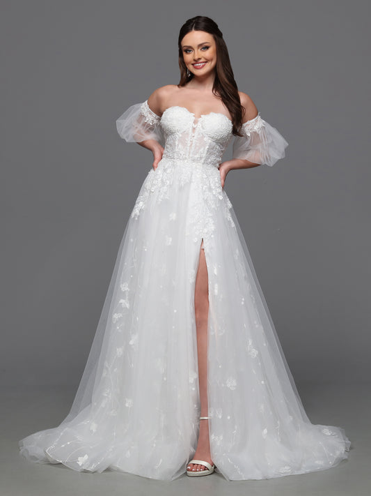 50836- Tulle/Lace/Detachable Sleeves