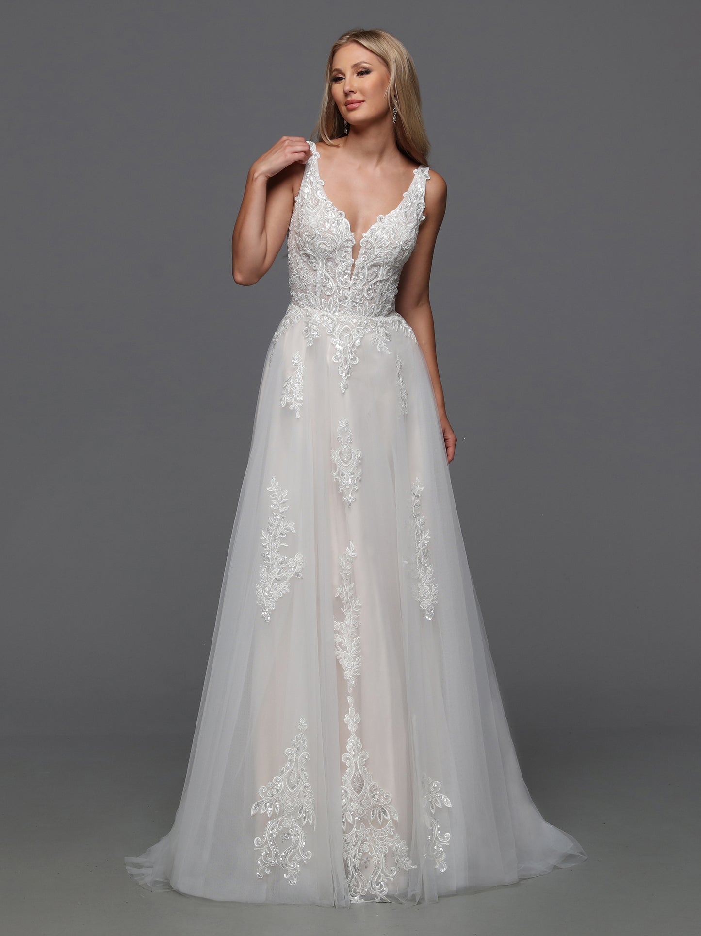 50849- Tulle/Lace/Beaded Appliquet