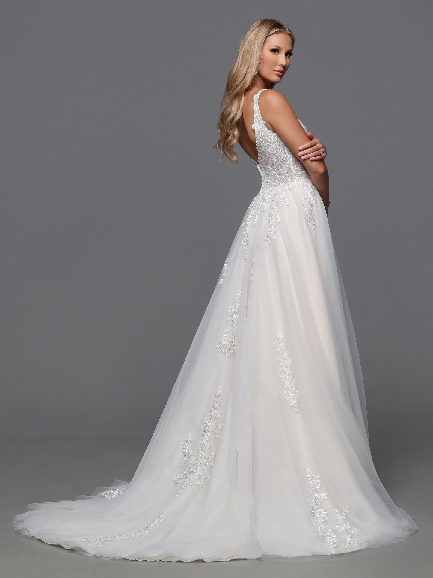 50849- Tulle/Lace/Beaded Appliquet