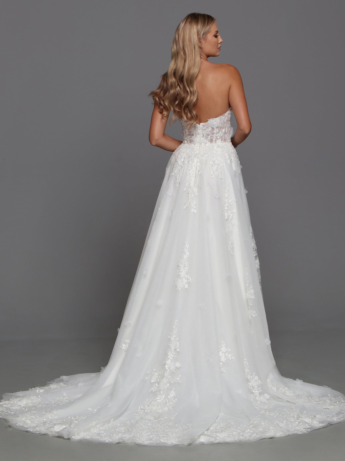 50862- Tulle/Lace/Detachable Sleeves